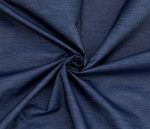 Unstitched Silky Satin Blue Denim Shirting Fabric