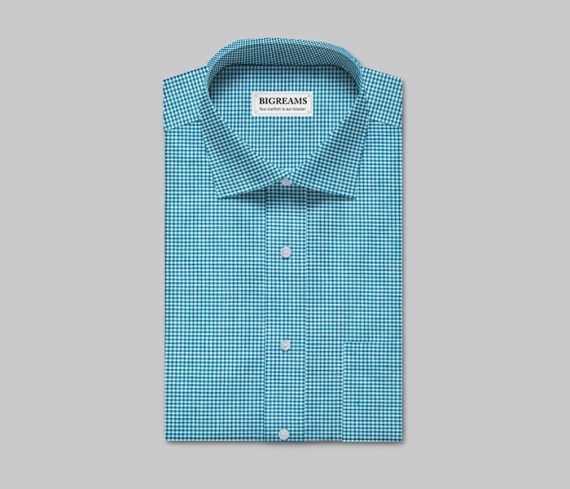 Aqua Green Gingham Fabric