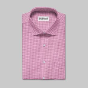 Pink Gingham Checkered Fabric