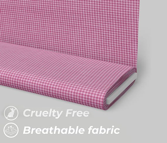 Pink Gingham Checkered Fabric