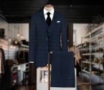 Blue Stretchable Lightweight Suiting Material