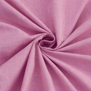 Pink Gingham Checkered Fabric