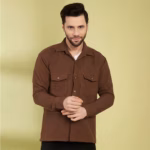 Brown Shacket with two flap