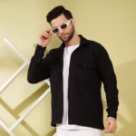 Buy Black Shacket with two Pocket