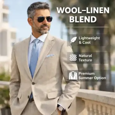 Buy Wool–Linen Blend Fabric