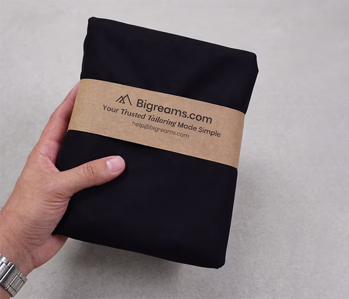 Black Formal Cotton Shirt Piece