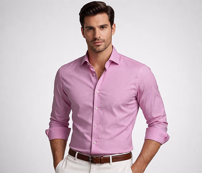 Unstitched 30 Twill Light Pink Shirting Fabric