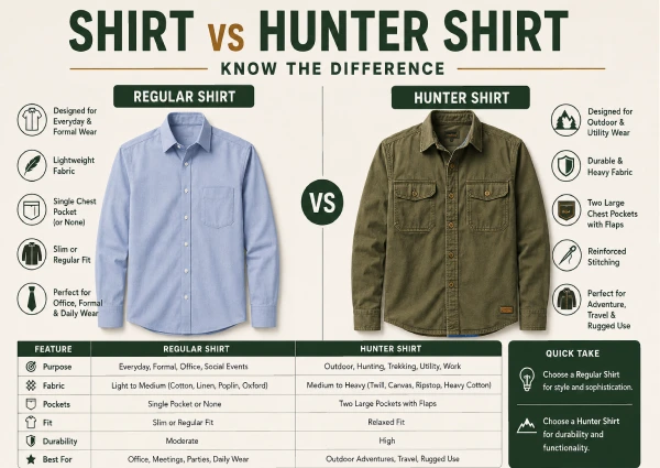 hunter vs normal shirt